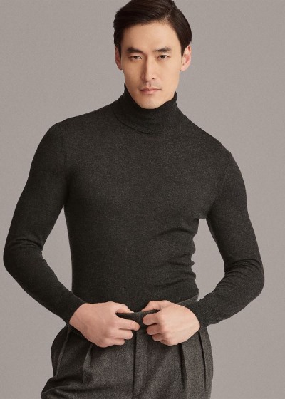 Ralph Lauren RLX Slim Ribbed Merino Striktrøje Herre Danmark (CRKYI7325)